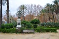 Statue in Villa Bonanno public garden in Palermo Royalty Free Stock Photo