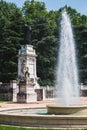 Statue of Virgilio and fountain in Mantua