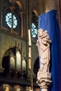 The Statue of Virgin and Child inside Notre-Dame de Paris Royalty Free Stock Photo