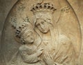 Statue of the Virgin Mary with the baby Jesus Christ in her arms Royalty Free Stock Photo