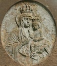 Statue of the Virgin Mary with the baby Jesus Christ in her arms Royalty Free Stock Photo