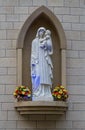 Statue of Virgin Mary with Baby Jesus in Nazareth Royalty Free Stock Photo