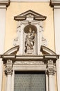Statue Of Virgin Mary With Child Created By Tobias Kracker Above
