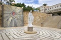 Statue of the Virgin Mary in the courtyard of the Basilica of the Annunciation in Nazareth, Israel