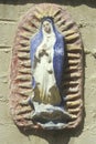 A statue of Virgin Mary is found in a 1771 San Gabriel Mission Museum in California