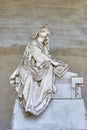 Statue of the Virgin Mary guardian of the grave