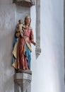 Statue of Virgin Mary and infant Jesus, Church of Saint Vitus, Cesky Krumlov, Czech Republic