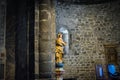 A statue of the Virgin Mary inside the Interior of Santa Margherita di Antiochia Church, in the village of Vernazza, Italy