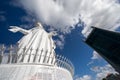 The statue of the virgin mary of lebanese against the blue sky