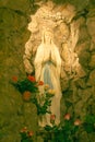 A statue of the virgin Mary