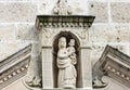 Statue of Virgin Mary, monastery in island, Perast, Montenegro Royalty Free Stock Photo