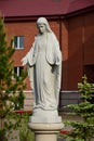 Statue of Virgin Mary near Catholic church in Astana Royalty Free Stock Photo