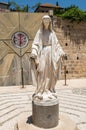 Statue of Virgin Mary next to the Basilica of the Annunciation i