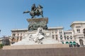 Statue of Vittorio Emanuele II in Milan, Italy, Europe