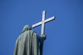 Statue of Vladimir the Great, baptiser of Russia over blue sky background in Kyiv, Ukraine