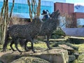 Vogel Schwartz Sculpture Garden in the Julius Breckling Riverfront Park Royalty Free Stock Photo