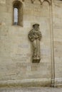 Statue on the wall of a church building in Zurich, Switzerland Royalty Free Stock Photo