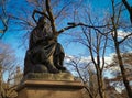 Statue of Walter Scottby John Steell in Central park New York city