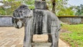 Statue Of War Elephant At A Mausoleum Of Emperor In Hue, Vietnam.