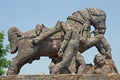 Statue of a War Horse at Konark Temple Royalty Free Stock Photo