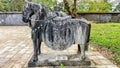 Statue Of War Horse At A Mausoleum Of Emperor In Hue, Vietnam.