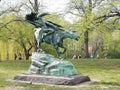 Statue of warrior on horse