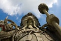 Statue in the Wat Pho temple. Bangkok , Thailand . Royalty Free Stock Photo