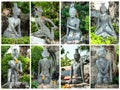 Statue at wat po Bangkok Thailand