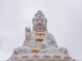 Statue of white Guanyin or Guan Yin, goddess of mercy. Royalty Free Stock Photo