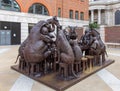 Statue of Wild Table of Love by Gillie & Marc in Paternoster square Royalty Free Stock Photo