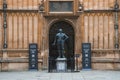 Statue of William Herbert in front of the Old Bodleian Library
