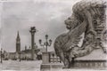 Statue of the winged lion symbol of Venice in Saint Mark square Royalty Free Stock Photo