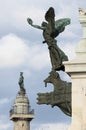 Statue of a winged woman in the monument to Victor Emmanuel II Royalty Free Stock Photo