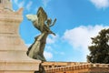 Statue of a winged woman in Piazza Venezia, Rome, Italy