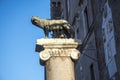 Statue of the She Wolf suckling Romulus and Remus on the Capitoline Hill in Rome Italy