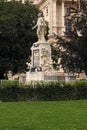 Statue of Wolfgang Amadeus Mozart in Burggarten park Vienna