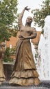 Statue of a woman at the fountain