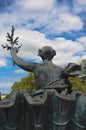 Statue of a woman holding an olive branch at Girondins monument, place des Quinconces, Bordeaux