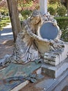 Statue of a woman with mirror Royalty Free Stock Photo
