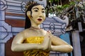 Statue of a woman near Balinese house, Bali Island, Indonesia Royalty Free Stock Photo