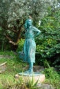 Statue of a woman in the park in Hamilton, Bermuda Royalty Free Stock Photo