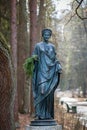 Statue of a woman in Pavlovsk park