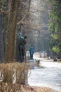 Statue of a woman in Pavlovsk park