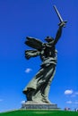 Statue woman with a sword mamaev mound russia volgograd