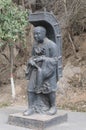 statue of Xuanzang, famous Chinese buddhist Royalty Free Stock Photo