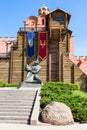 Statue Yaroslav the Wise near Golden Gates of Kiev Royalty Free Stock Photo