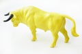 Statue of a yellow bull