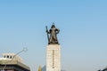 Statue of Yi Sunsin, a famous naval commander, famed for his victories against the Japanese navy during the Imjin war in the