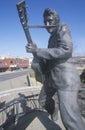 Statue of a young Elvis Presley on Beale Street, Memphis, TN