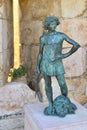 The statue of a young king David